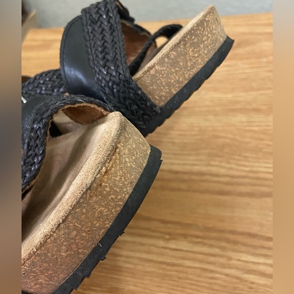 Taos Footwear Women's Julia Wedge Strappy Sandals Black Sz 8-8.5 - Picture 8 of 11